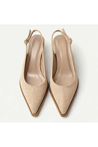 CİMİLİ SHOES Γυναικεία Μπεζ Παπούτσια με Τακούνι 7 εκ. Μυτερή Μύτη Γυναικεία ...