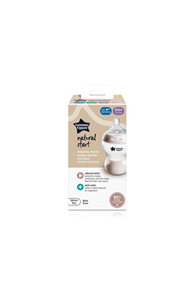 tommee tippee natural start baby bottle with teat 0 m+ 260 ml