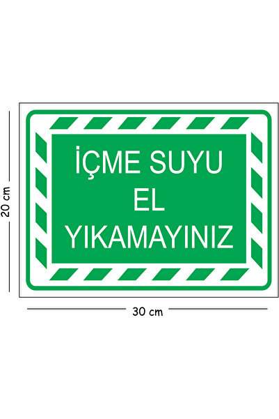Mayeka Metal Drinking Water Do Not Wash Your Hands 20X30 cm A4 Warning Work S...