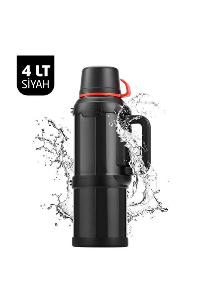 EksikSepeti Kampcı Paslanmaz Çelik Termos 4 Litre 48 Saat Sıcak-Soğuk Black 9009