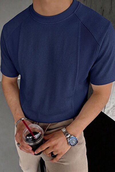 GENIUS STORE Ανδρικό T-Shirt Basic Crew Neck T-Shirt Άνετη εφαρμογή, χαλαρό, ...