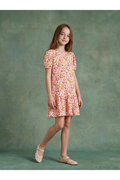 LC Waikiki Φόρεμα για κορίτσια LCW Kids Pink Floral
