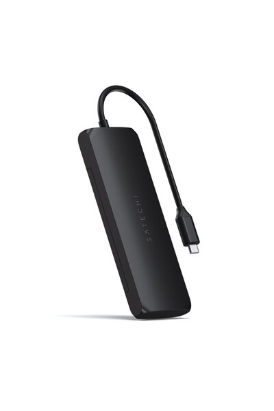 Satechi Hub hibrid USB-C din aluminiu, compartiment SSD, HDMI 4K, 2 x USB-A 3...