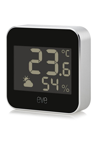Eve Monitor de temperatura si umiditate Eve, HomeKit iOS, Negru-Gri