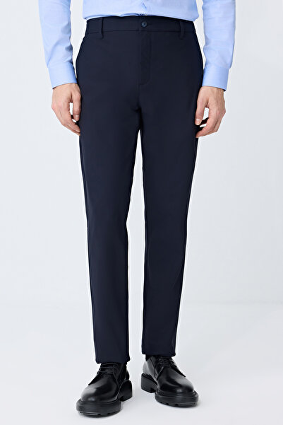 Tween Relaxed Fit (Pilesiz) Lacivert Kumaş Pantolon