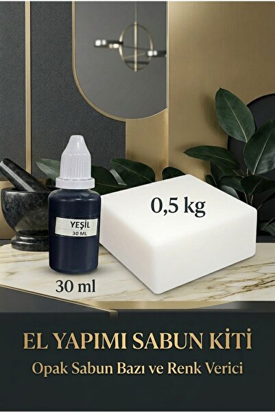 Organik Hekim 500 gr Opak Sabun Bazı + Yeşil Sabun Boyası 30 ml Seti – DIY Sa...