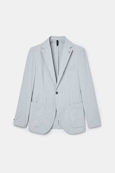 Tween Slim Fit Taş Diyogonal Kumaş Ceket