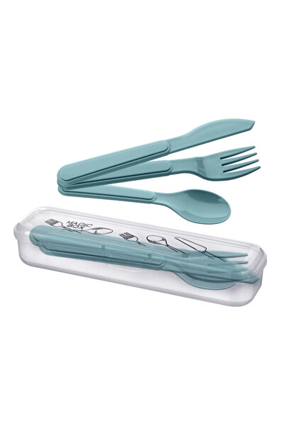 SORA GROUP Self Boxed Hygienic Plastic Picnic Type Fork Spoon Knife Set