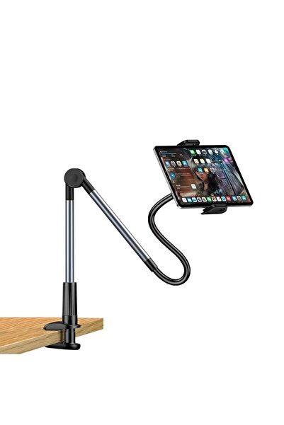 Coverzone Masa Kıskaçlı Tablet Telefon Tutucu 360° Döner Metal Stand Ayarlana...