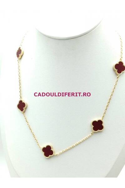 OEM Κολιέ Τριφύλλι Κεράσι