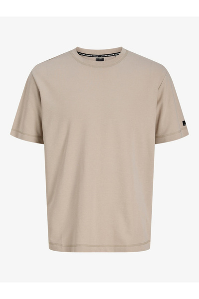 Jack & Jones تي شيرت رجالي قطني بيج برقبة دائرية