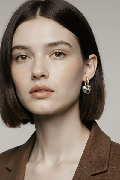 Monalisa Home Heart Figured Zircon Stone Earrings