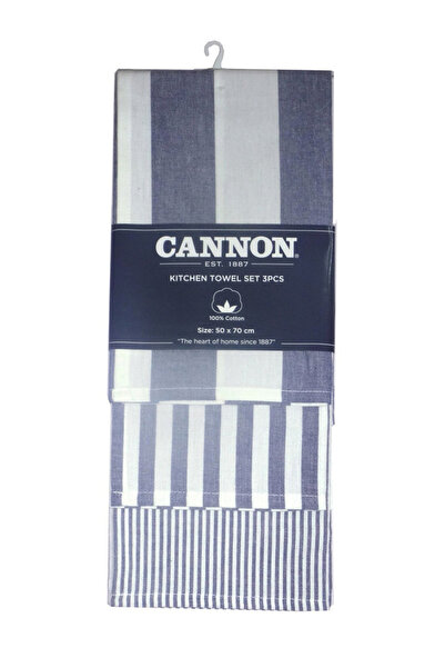 Cannon طقم مناشف مطبخ من 3 قطع مقاس 50×70 سم