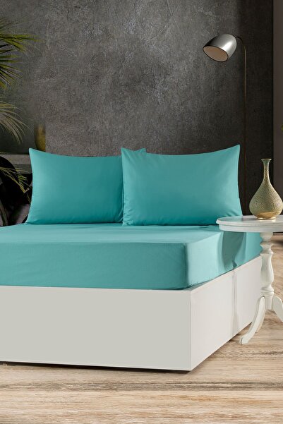 aytunç Lisa Elastic Fitted Green Color Double Padded Sheet Set