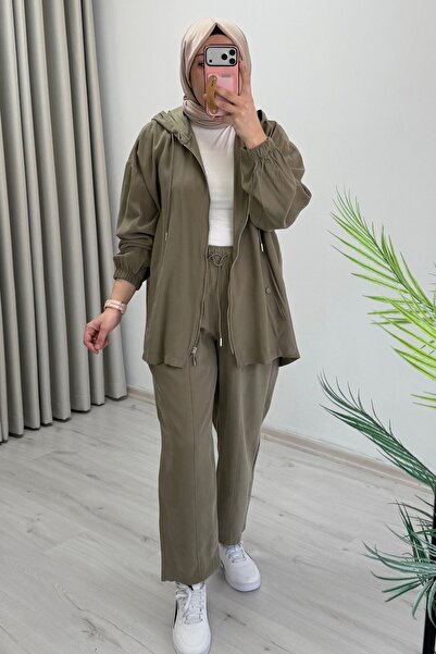 T Moda Store İkoll New Season Hooded Bomber Jacket Comfortable Fit Sports Set