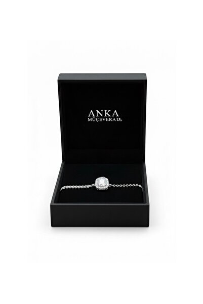 ank tasarım anka mücevherat Işıklı Kutuda 925 Ayar Gümüş Baget Bileklik Kadın