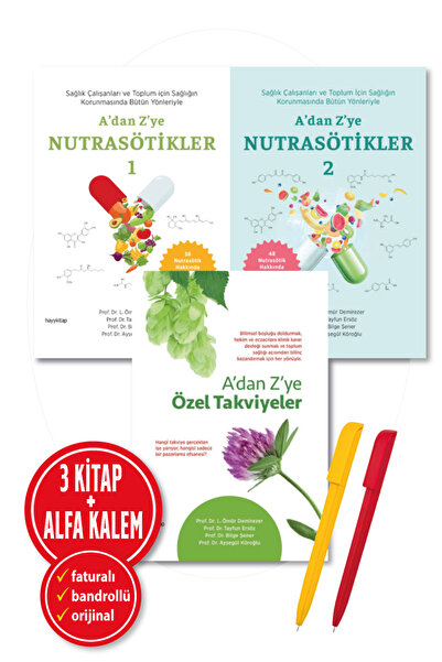 hayykitap Alfa Kalem+ A’dan Z’ye Nutrasötikler 1-2 + A’dan Z’ye Özel Takviyel...