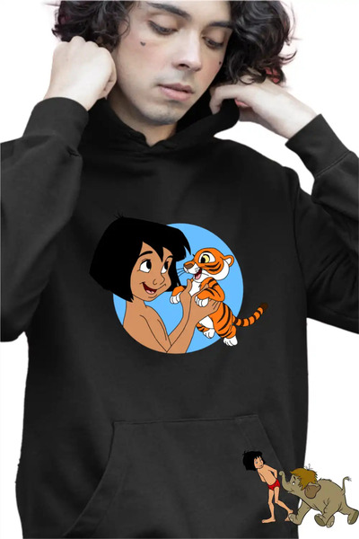 OEM Παιδικό Φούτερ Αγοριών Το Βιβλίο της Ζούγκλας Μάουλι Μωρό Τίγρης