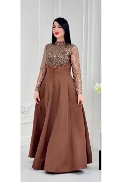 SERAFIN FASHION فستان بني