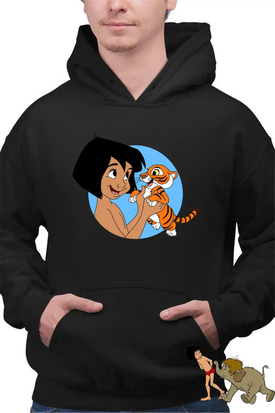 OEM Men's Hoodie The Jungle Book Mowgli Baby Tiger