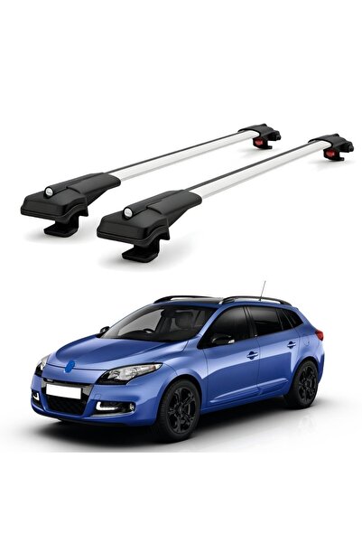 Renault Megane 3 Sporttourer SW 2009-2015 için Ara Atkı , Araç Üstü Portbagaj Taşıma Tavan Barı-Gri(2 Adet)