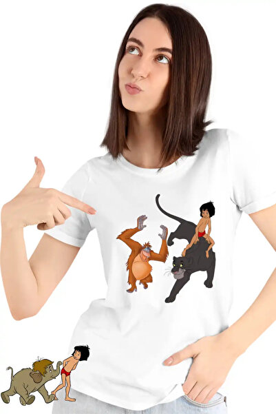 OEM Women's T-shirt The Jungle Book Bagheera Mowgli King Louie
