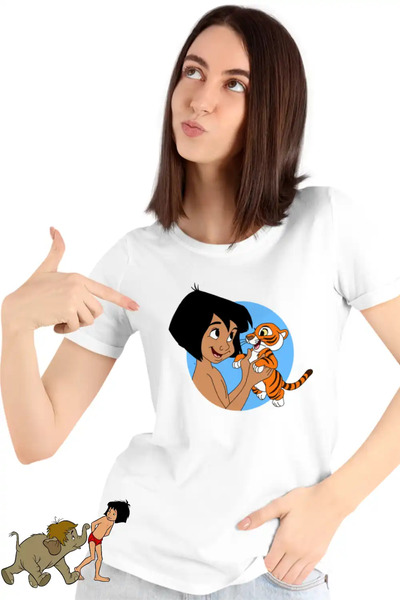 OEM Women's T-Shirt The Jungle Book Mowgli Baby Tiger