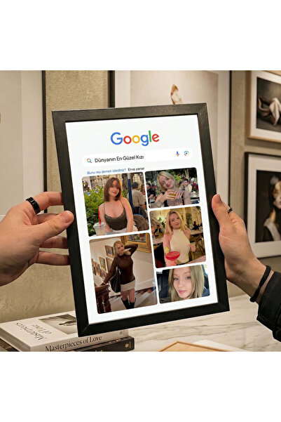 CoupleAksesuar Fotoğraflı Google Poster Tablosu
