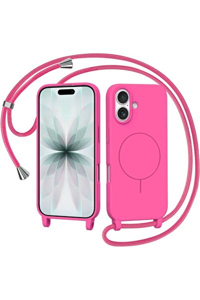 Orso Θήκη Μαλακή με Κορδόνι Magsafe Έντονο Ροζ iPhone 17