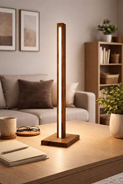 Ahşap Led Lambader CEVİZ 100 CM
