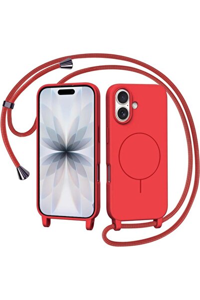 Orso Θήκη Μαλακή με Κορδόνι Magsafe Κόκκινη για iPhone 17