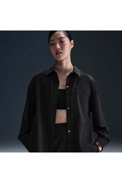 Nike 24.7 PerfectStretch Dri-FIT Os LS Top Γυναικείο Μαύρο Πουκάμισο SPRINT S...