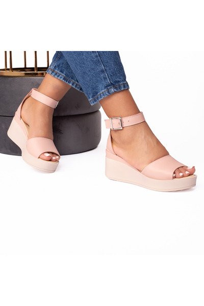 Dincomoditate Ορθοπεδικά σανδάλια με πλατφόρμα από γνήσιο δέρμα