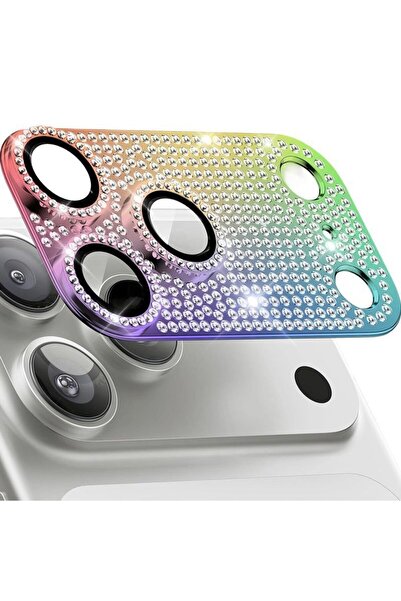 Orso Full Cover 9H Camera Protector Diamonds Colorfull iPhone 17 Pro Max