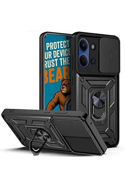 Orso Θήκη Combo Kickstand Slide Camera Black Poco C85