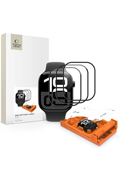 Tech-Protect (Σετ 3 τεμαχίων) Πλήρης Κάλυψη Εύκολης Τοποθέτησης Flex+ Μαύρο γ...