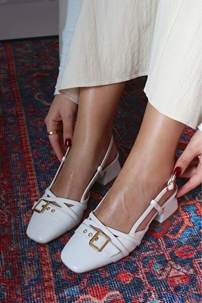 POLKA STORE Γυναικεία παπούτσια Bobby Buckle με ανοιχτή πλάτη, χιαστί λουράκι...