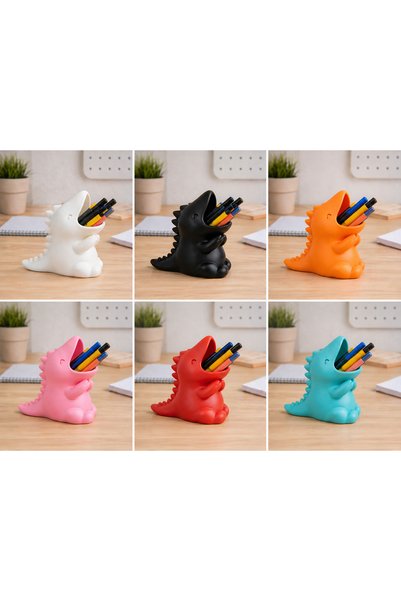 MurayTekno Dinosaur Shaped Desktop Pen Holder – Decorative Toy & Organizer 🦖