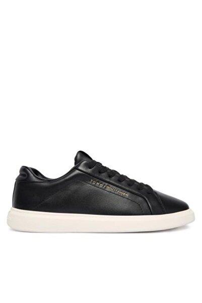 Tommy Hilfiger SİYAH KADIN SNEAKER ICON COURT LIGHT WEIGHT SHINNY