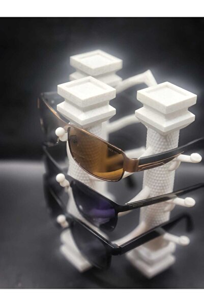 mutes 3D 3-Layer Glasses Stand Black or White-438