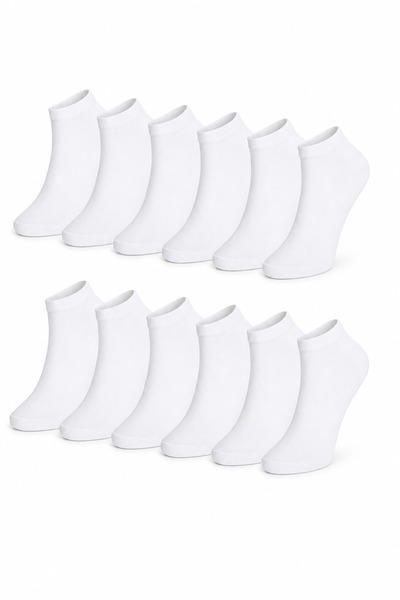 Montivo Λευκά μποτάκια κάλτσες 12 ζευγάρια οικονομική συσκευασία - Υψηλής ποι...