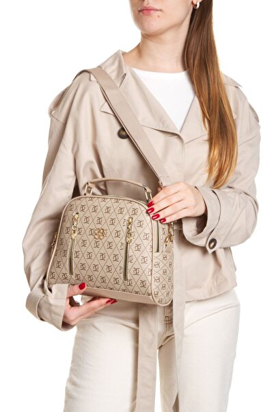 CERFF LEATHER CLUP Γυναικεία υφασμάτινη τσάντα χειρός και ώμου με μακρύ λουράκι