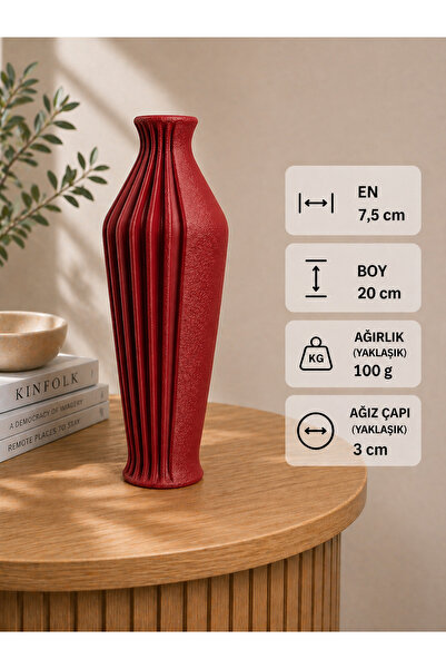 Baykuş Pazar Evora Modern Decorative Vase – Minimal Design Vase, 3D Printed V...