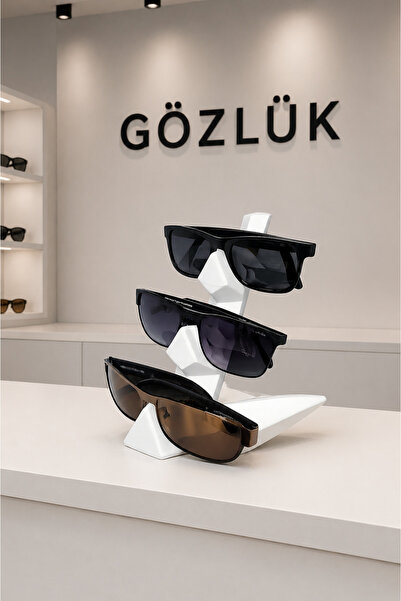 mutes 3D 3-Layer Sunglasses Stand Marble White-436
