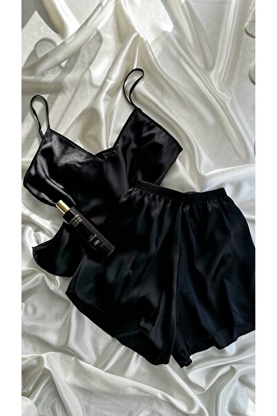 Valessa Lingerie İsabet Askılı Saten Şort Takım