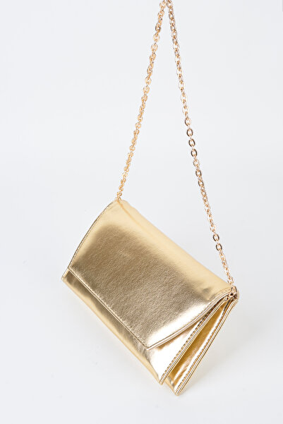 Vivaq Γυναικείος χρυσός δερμάτινος φάκελος σχεδιασμού 2 θέσεων με μίνι λουράκ...