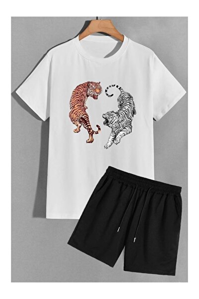 ZEMLİYA VONIX Unisex Oversize Σετ με Σορτς και Κοντομάνικο Μπλουζάκι Άνετη Εφ...