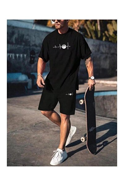 ZEMLİYA VONIX Unisex Oversize Σετ με Σορτς και Κοντομάνικο Μπλουζάκι Άνετη Εφ...