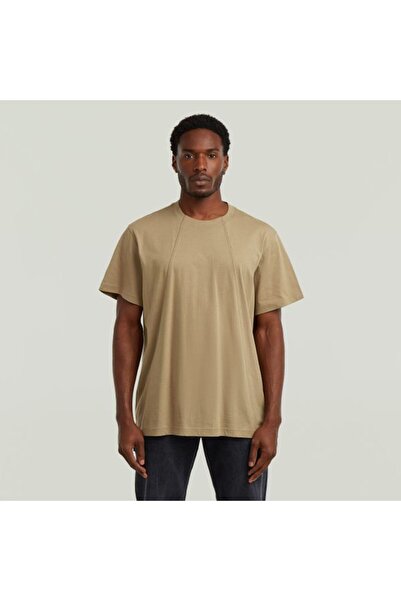 G-STAR RAW Bej Logolu Men's T-Shirt