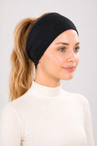 Merve Nayir Magic Adhesive Αντιολισθητικό Bandana Sports Bone Μαύρο